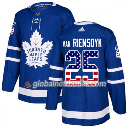Toronto Maple Leafs Hockeydrakt James Van Riemsdyk 25 2017-2018 USA Flag Fashion Blå Adidas Authentic - Herre